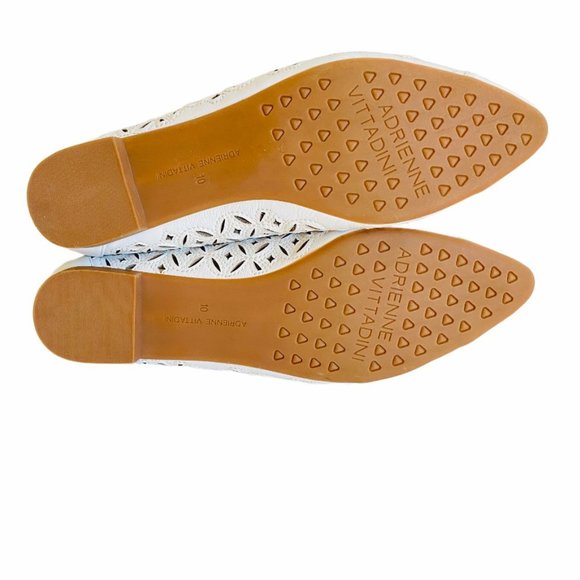 Adrienne Vittadini Leather Cut Out Ballet Flats Sz 10​ - Picture 7 of 12